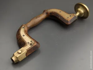 13 3/4 inch SHEFFIELD Plated Brace with Brass Head - 90315