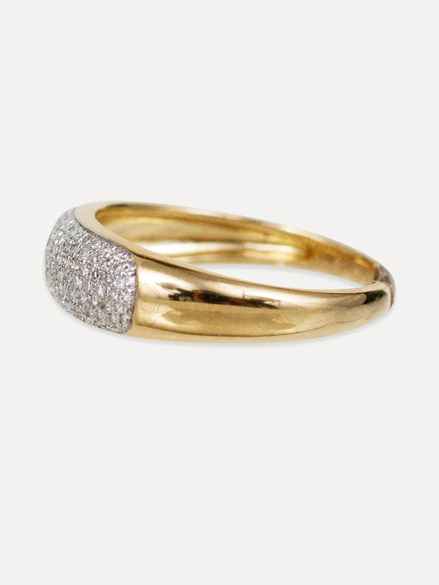 14K Dome Ring - Diamond