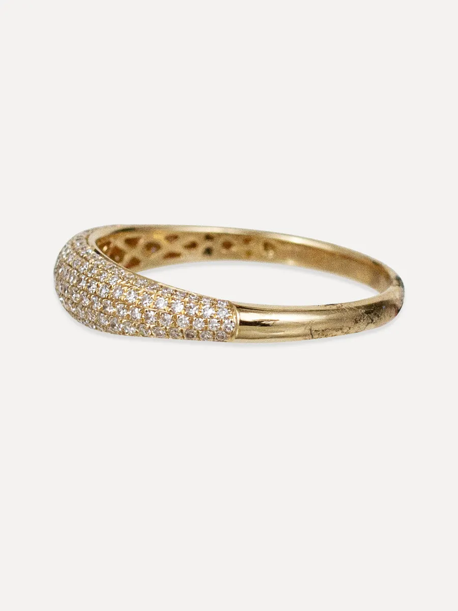 14K Dome Ring - Diamond