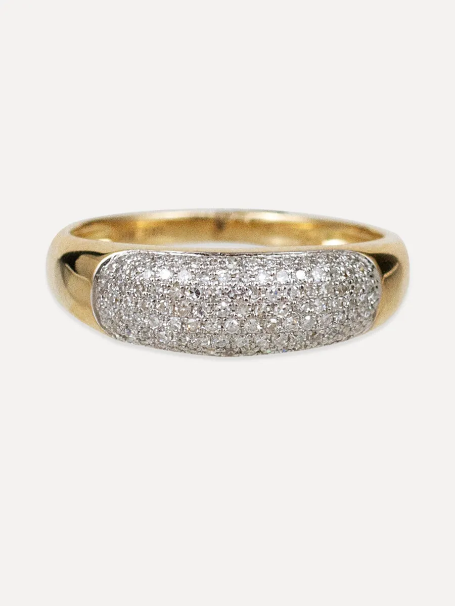 14K Dome Ring - Diamond