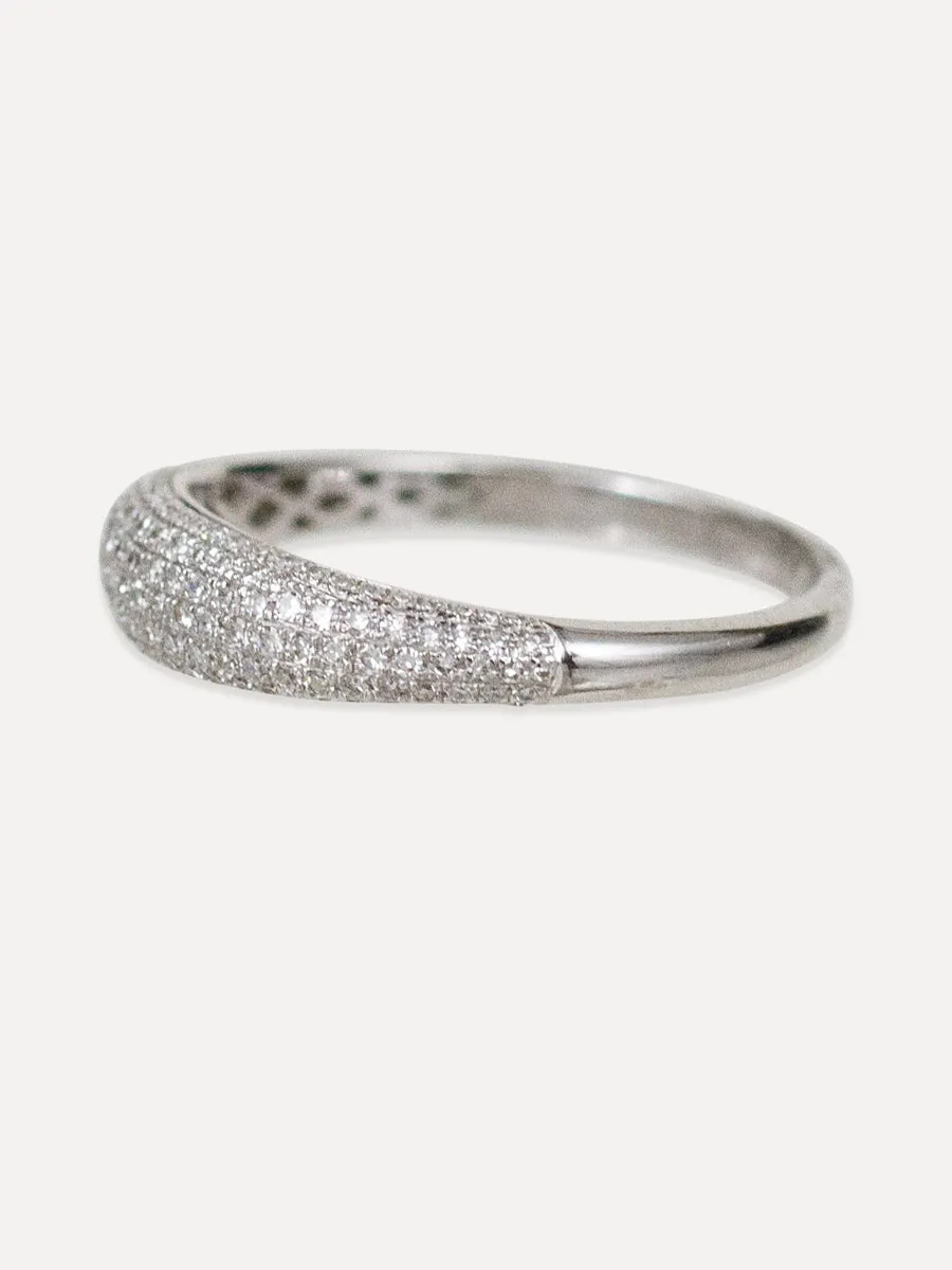 14K Dome Ring - Diamond