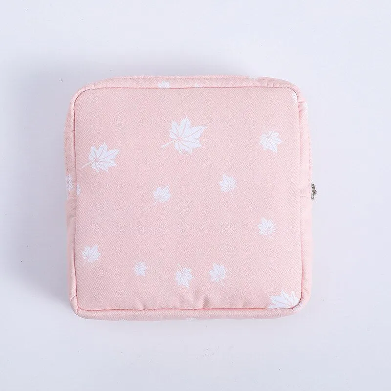 1Pc Mini Waterproof Flannel Storage Bag Coin Credit Card Cosmetics Cotton Strips Business Trip Travel