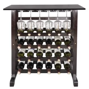 24 Bottle Wood Wine Rack