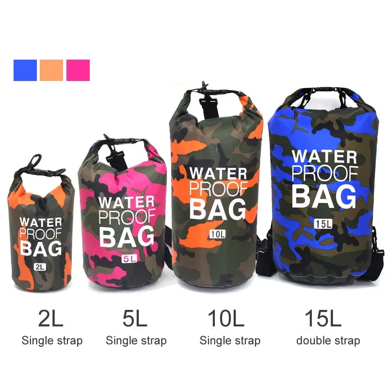 2/5/10/15L Outdoor Camouflage Waterproof Portable dry bag