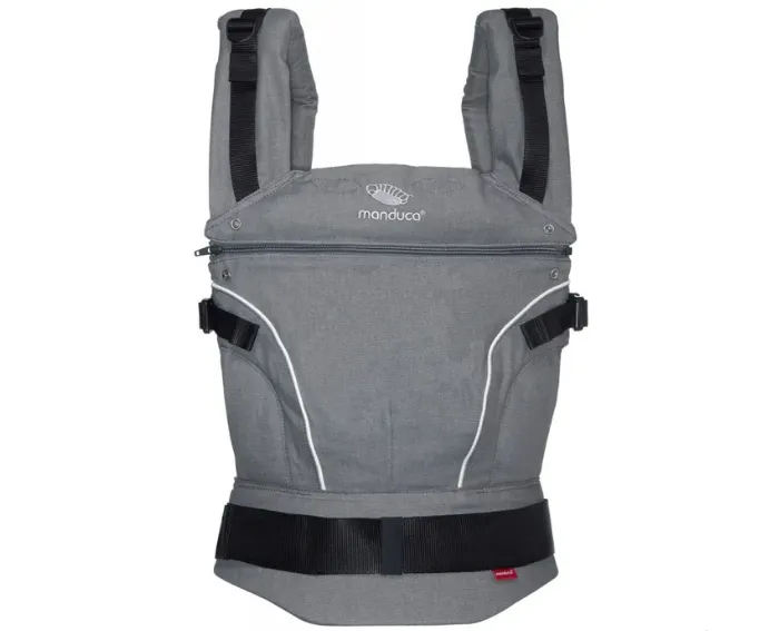 [3 Years Local Warranty] Manduca Pure Cotton Baby Carrier - Dark Grey