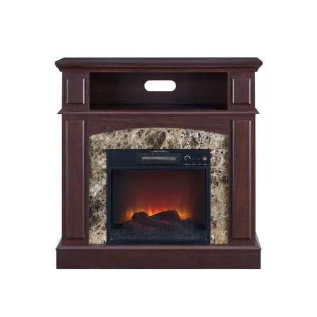 36 inch Faux Marble Electric Fireplace Heater