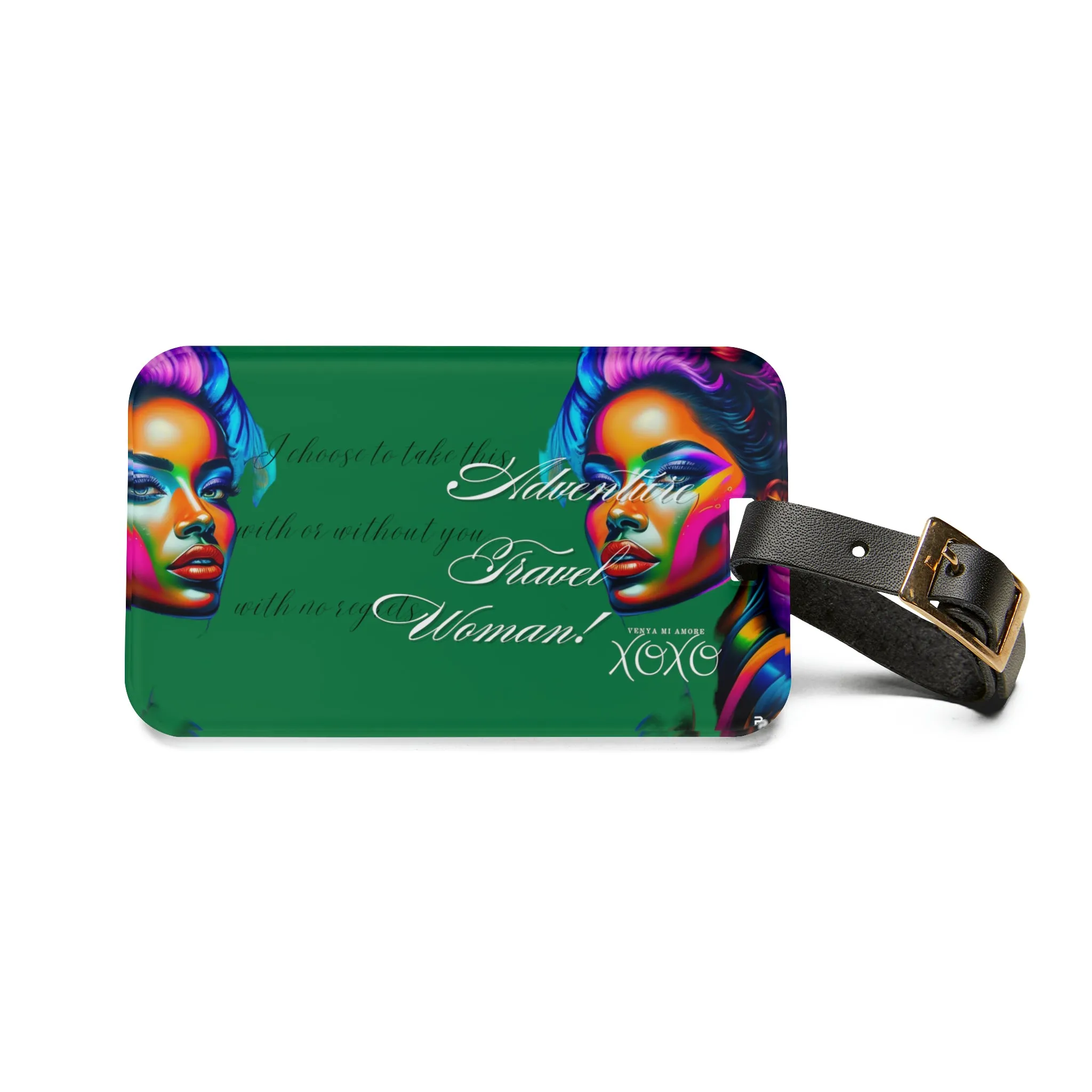 Adventure &  Travel Woman Luggage Tag