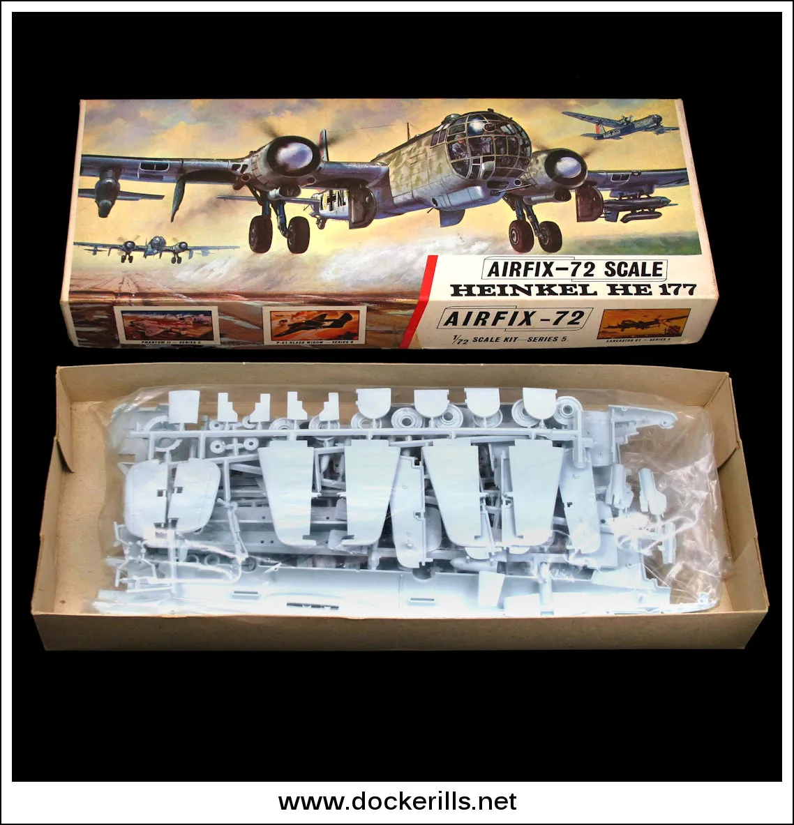 Airfix Heinkel HE 177. 1:72 Scale Kit. Vintage Red Stripe Box.