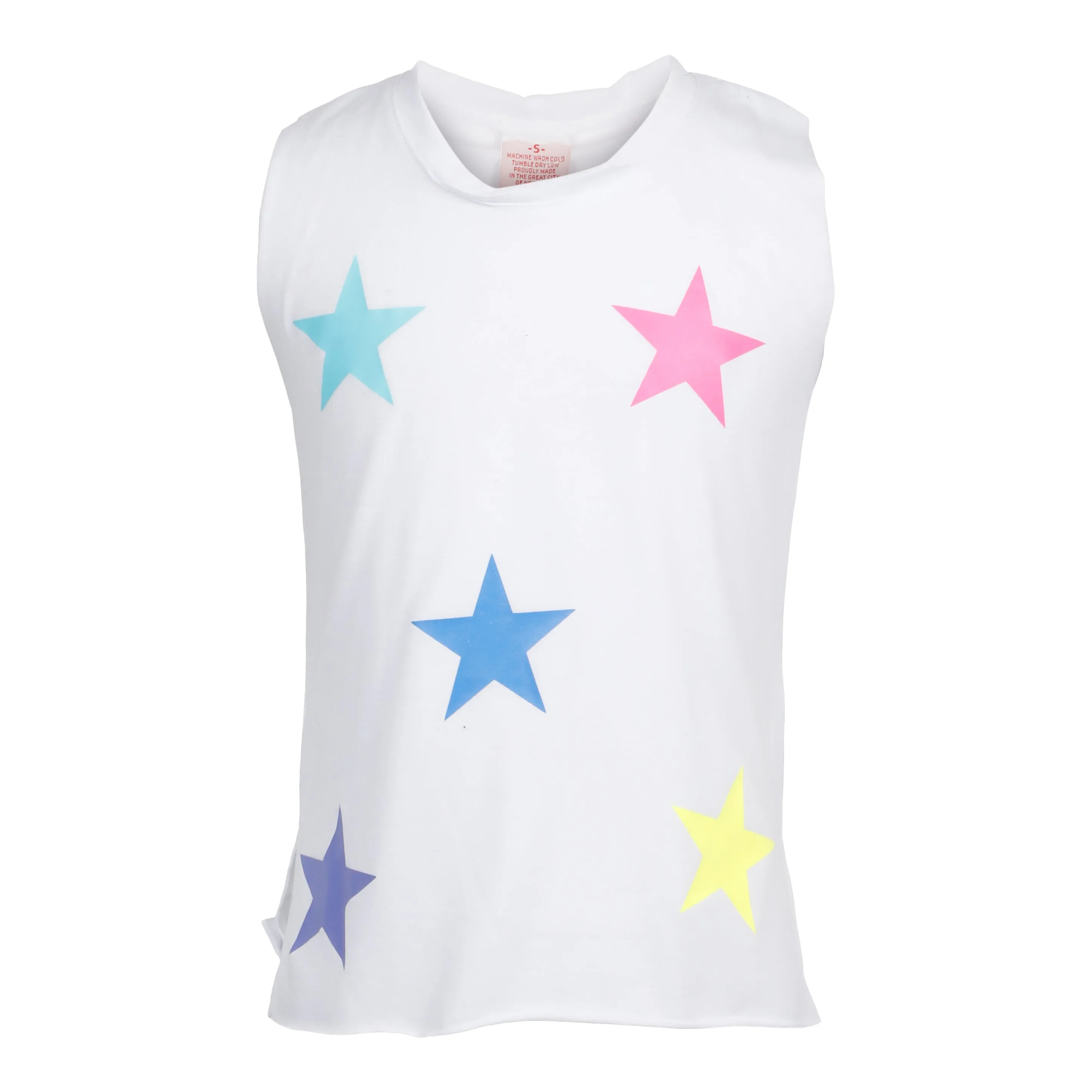 Allover Pastel Stars Side Slit Tank