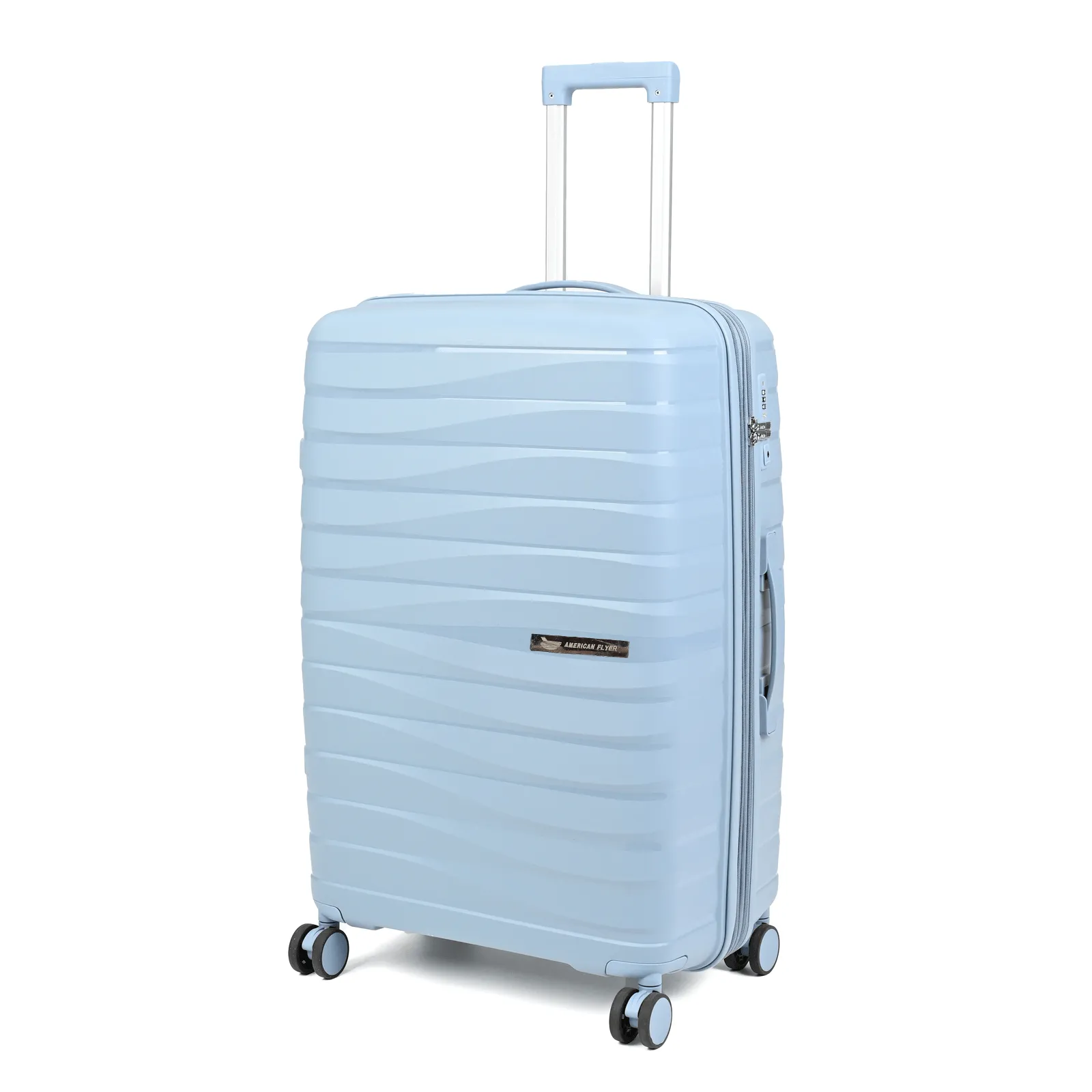 American Flyer Luggage Bag 28 Inch Check-in Luggage Trolly - Light Blue