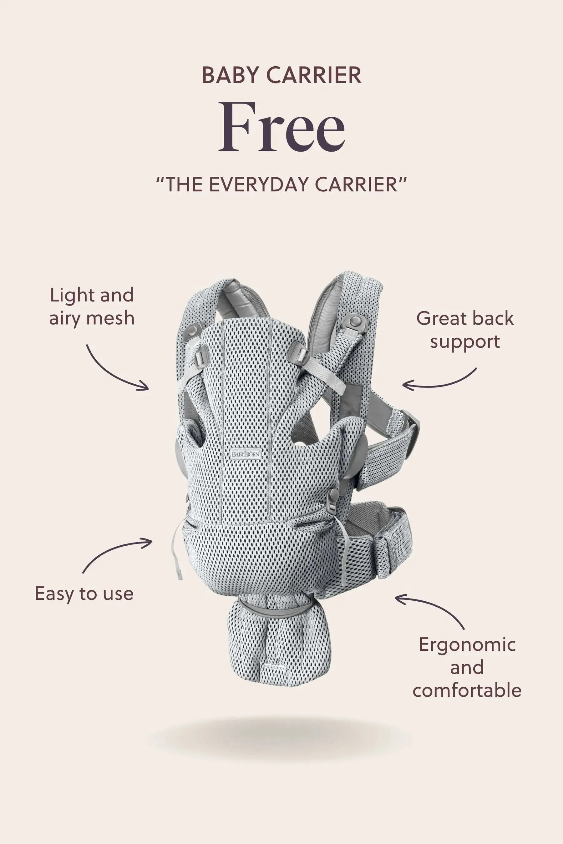 Baby Bjorn Baby Carrier Free "The Everyday Carrier"