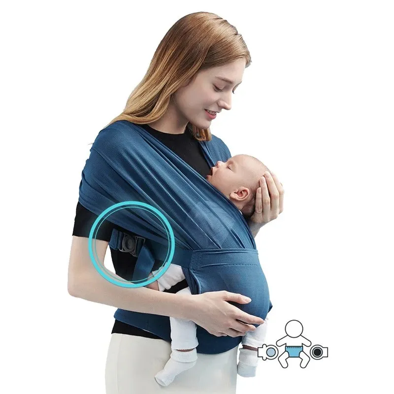 Baby Wrap Carrier Adjustable Baby Sling Soft Breathable Lightweight Hand Free Baby Carrier Sling Baby Carrier Wrap for Newborn