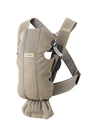 BabyBjörn Baby Carrier Mini – Adjustable, Easy-to-Use Ergonomic Carrier for Newborns and Infants (7-24 lbs)