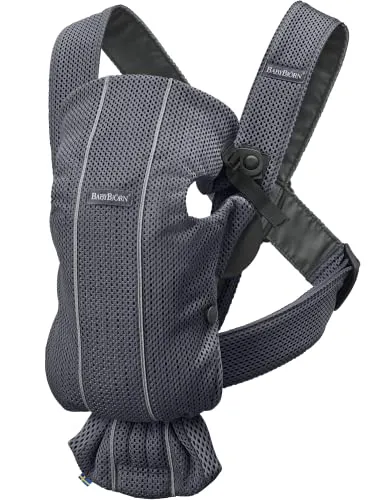 BabyBjörn Baby Carrier Mini – Adjustable, Easy-to-Use Ergonomic Carrier for Newborns and Infants (7-24 lbs)