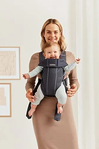 BabyBjörn Baby Carrier Mini – Adjustable, Easy-to-Use Ergonomic Carrier for Newborns and Infants (7-24 lbs)