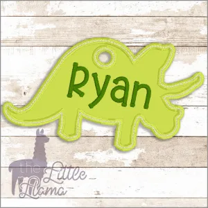 Bag Triceratops Name Tag