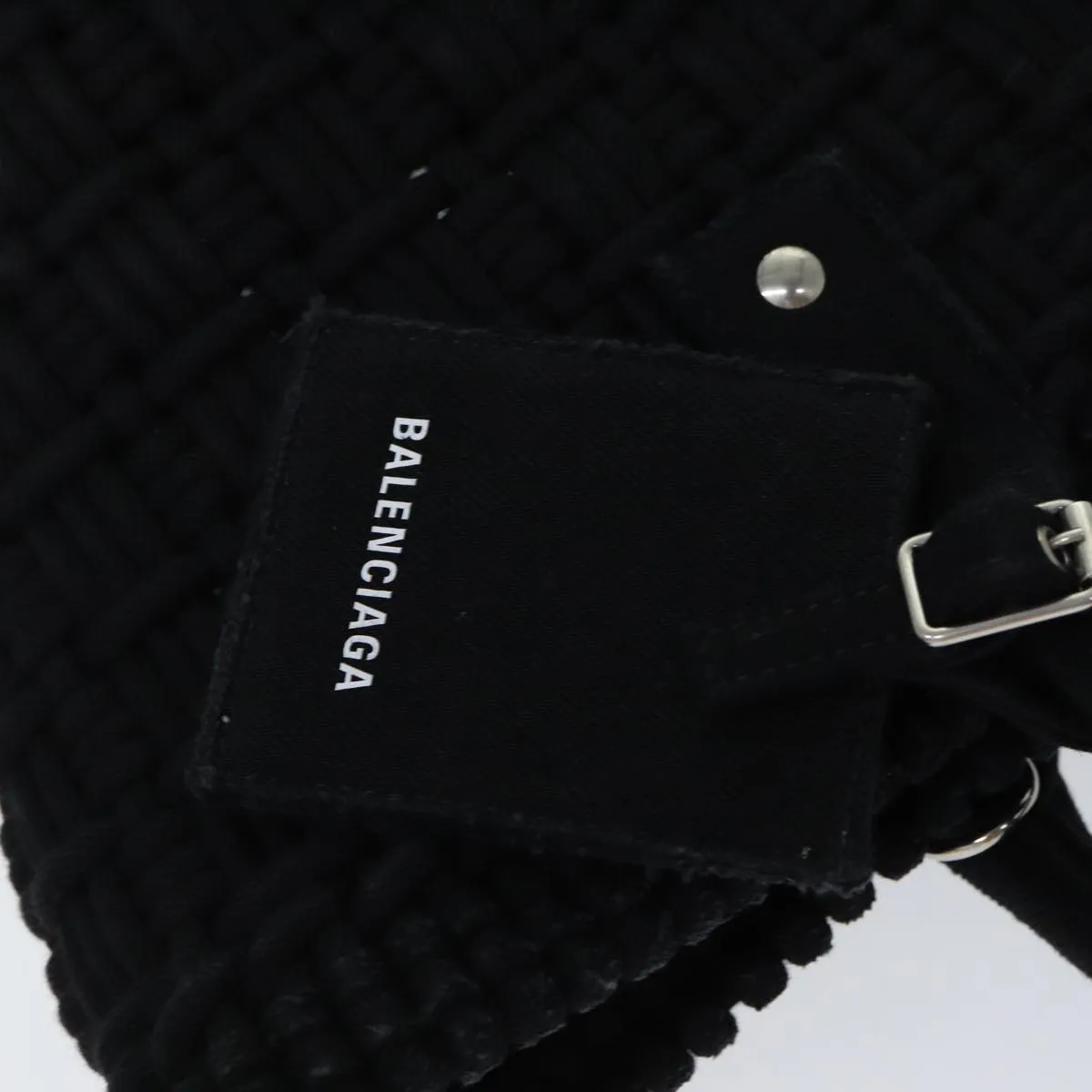 Balenciaga Bistrot Panier Black Canvas Bag