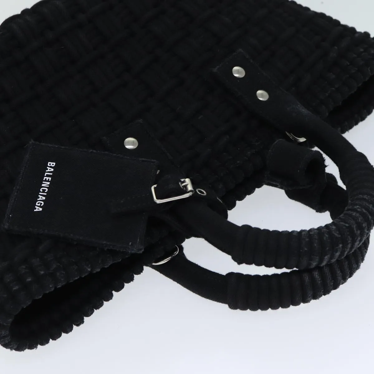 Balenciaga Bistrot Panier Black Canvas Bag