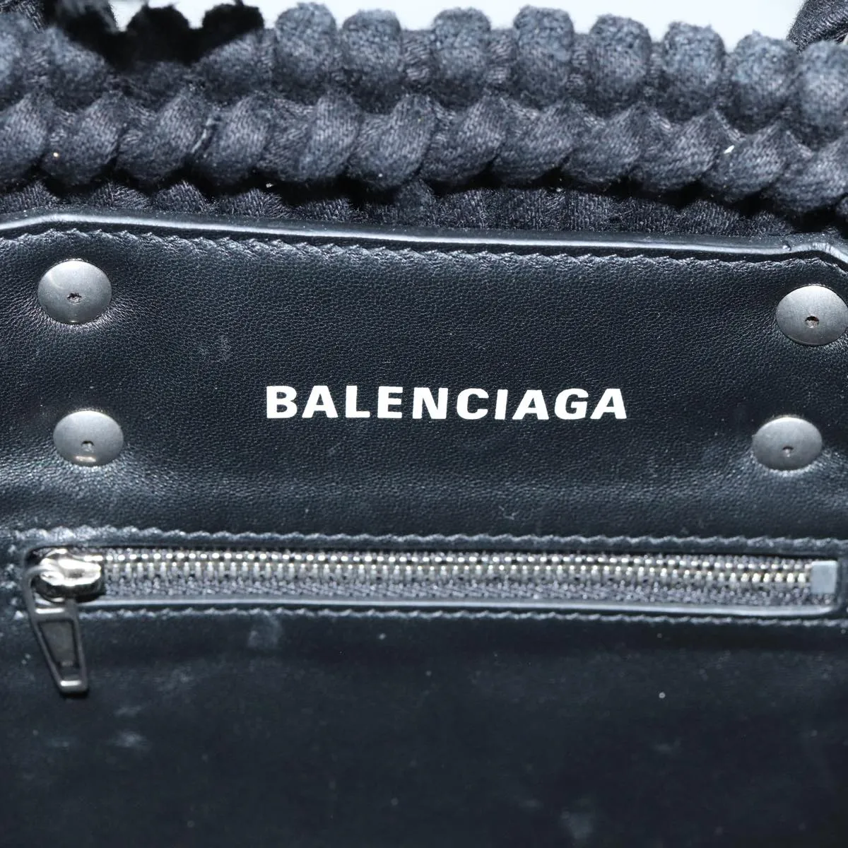 Balenciaga Bistrot Panier Black Canvas Bag