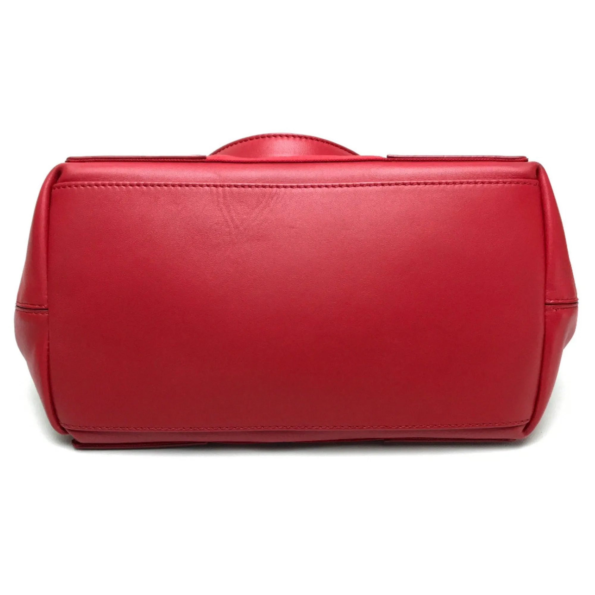 Balenciaga Navy Cabas Red Leather Bag