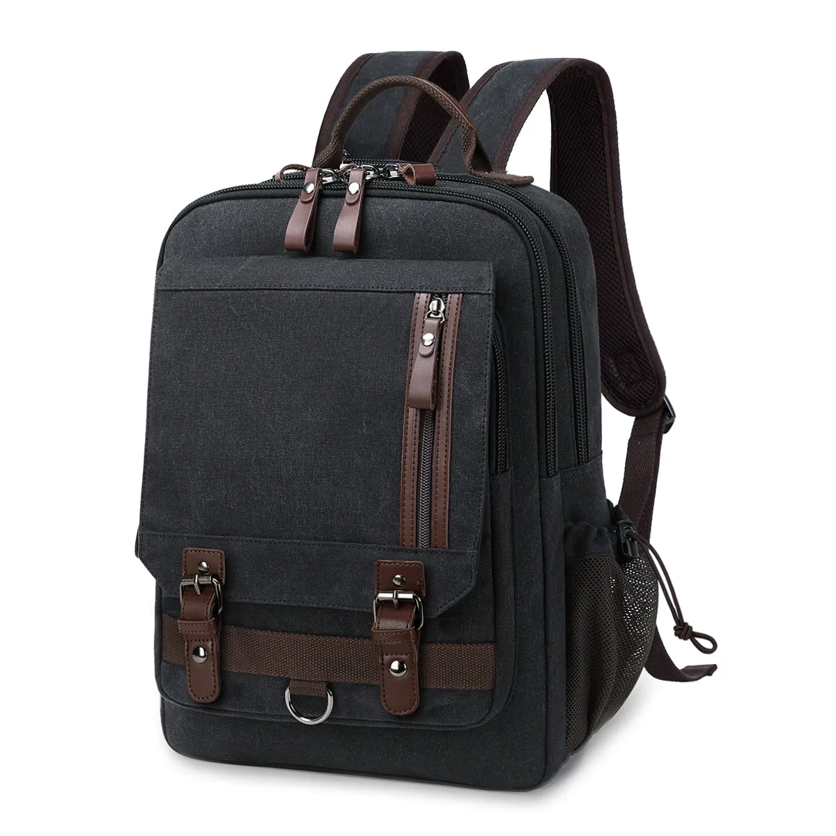 Black School Canvas Large Sling Bag For Men Business Canvas Chest Bag For Big Men