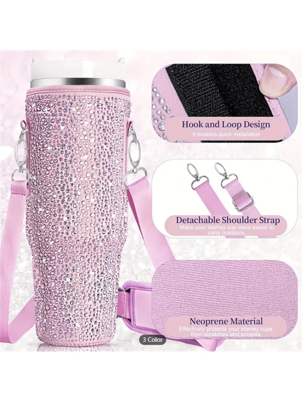 Bling Water Bottle Carrier Bag