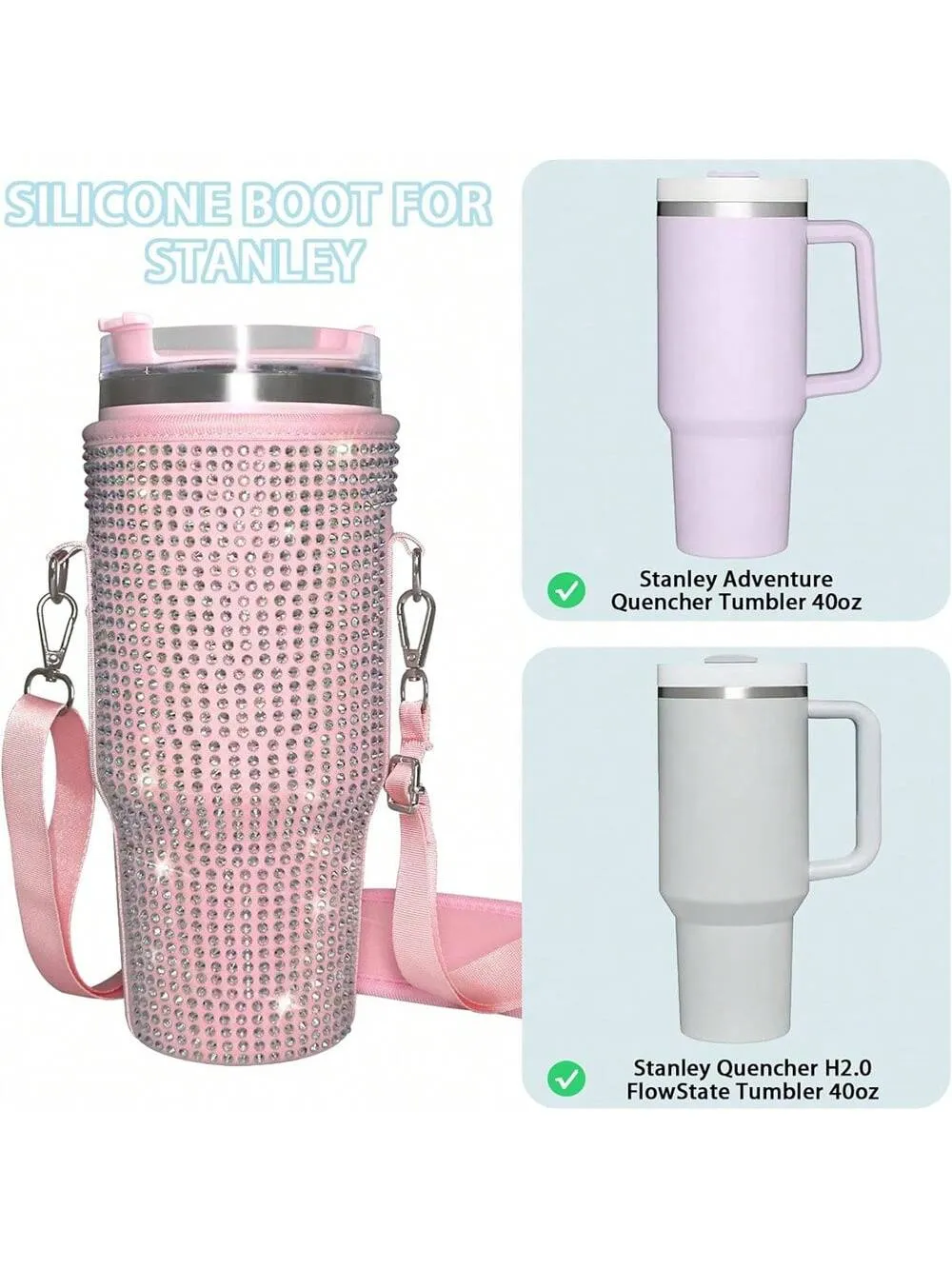 Bling Water Bottle Carrier Bag