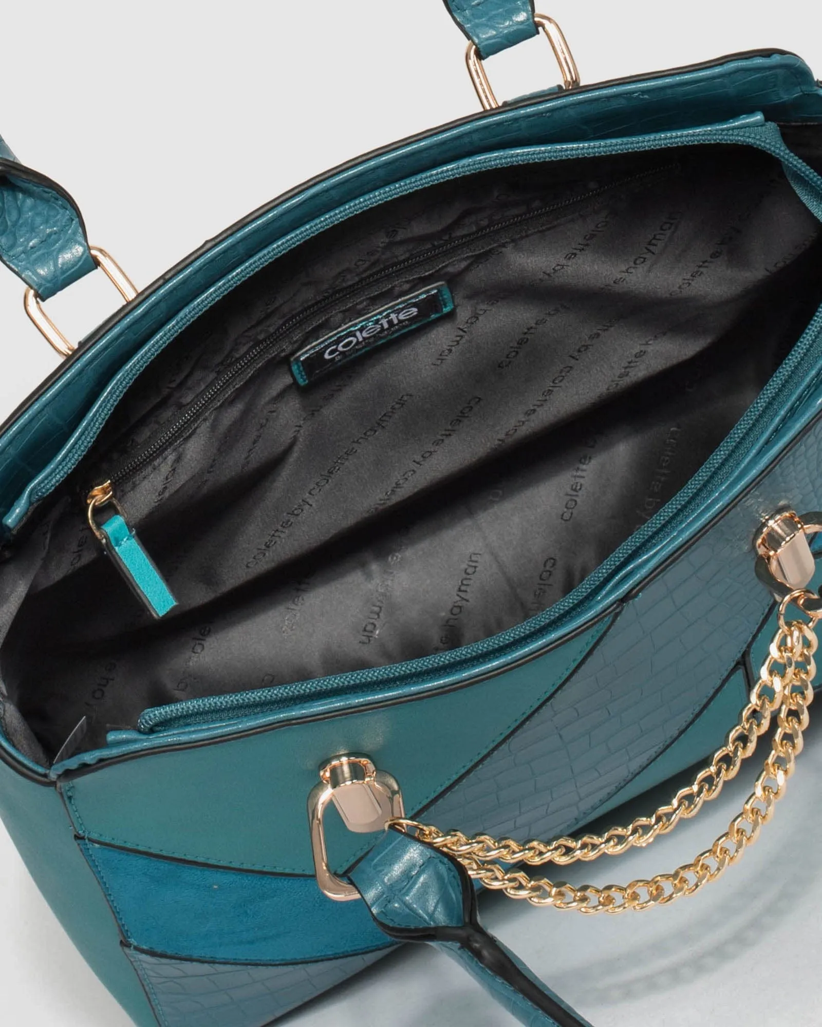 Blue Camilla Chain Tote Bag