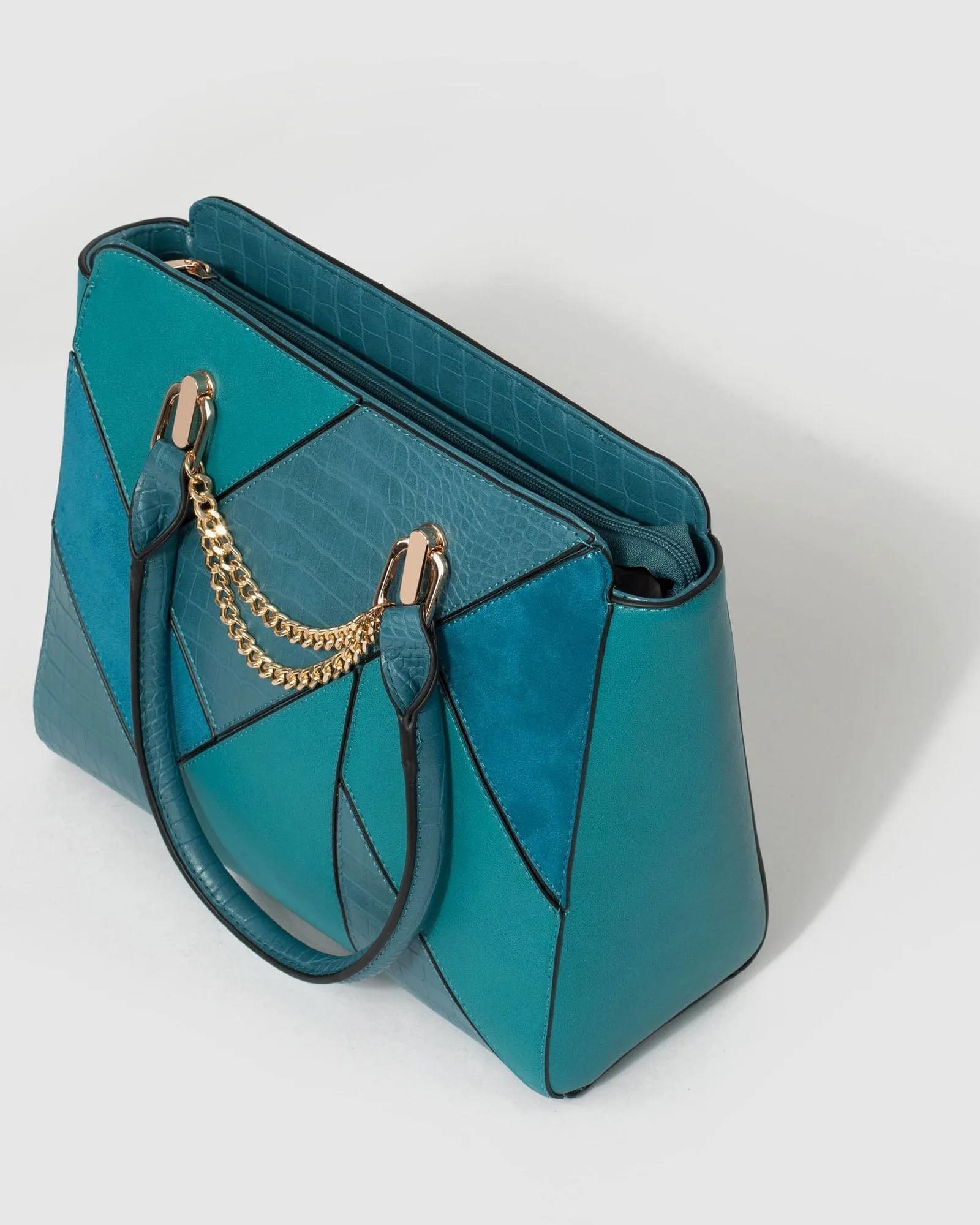 Blue Camilla Chain Tote Bag