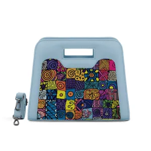 Blue Chic Peek Handbag Zentangle