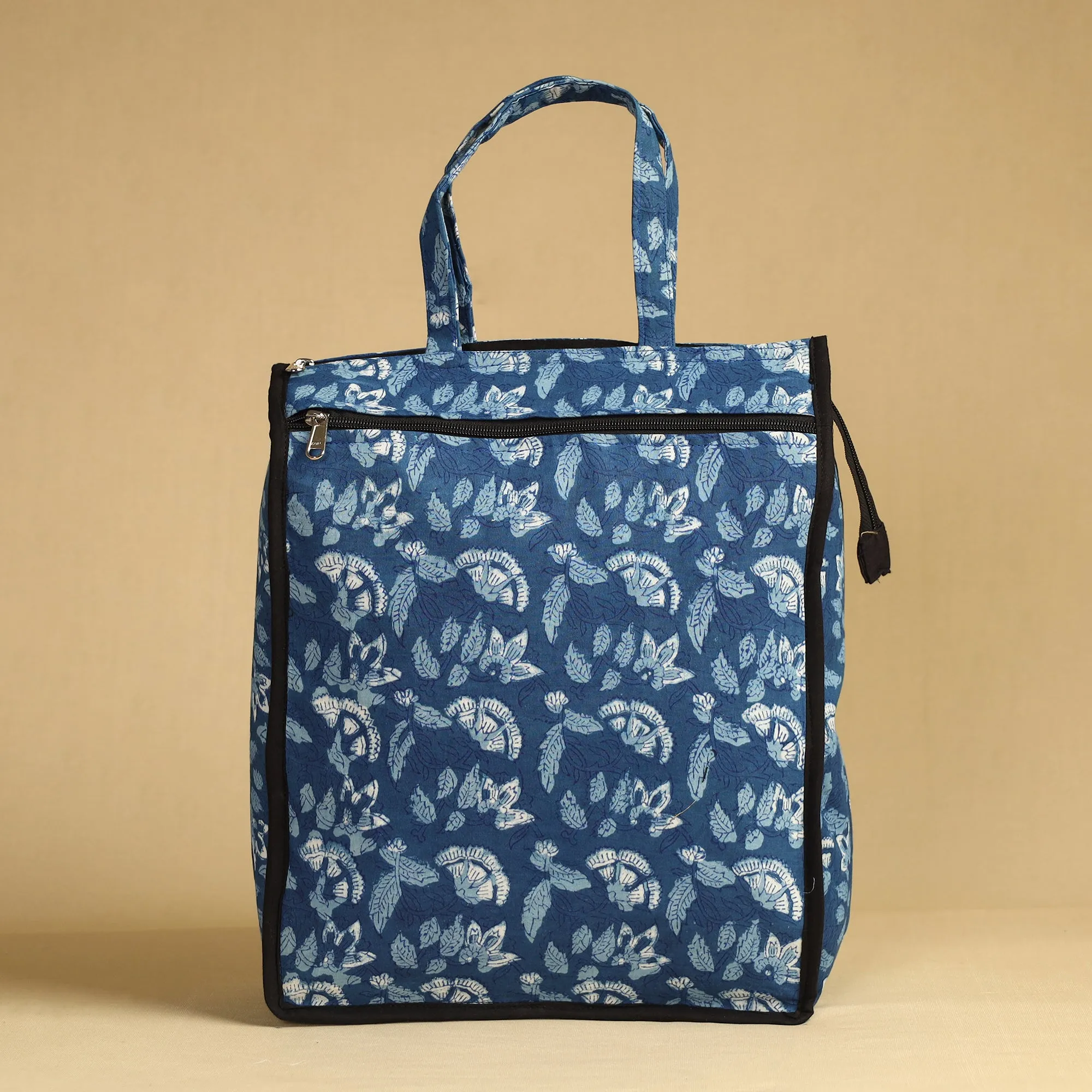 Blue - Handcrafted Cotton Shopping Bag 18