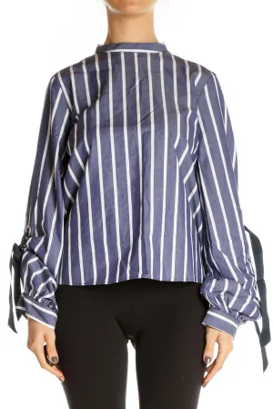 Blue Striped Chic Blouse