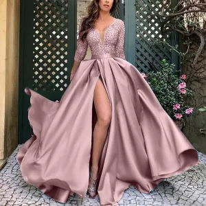 Bohemian Chic Wedding Guest Dress Gilding Large Swing Sexy Dress Trailing Banquet Evening Dress