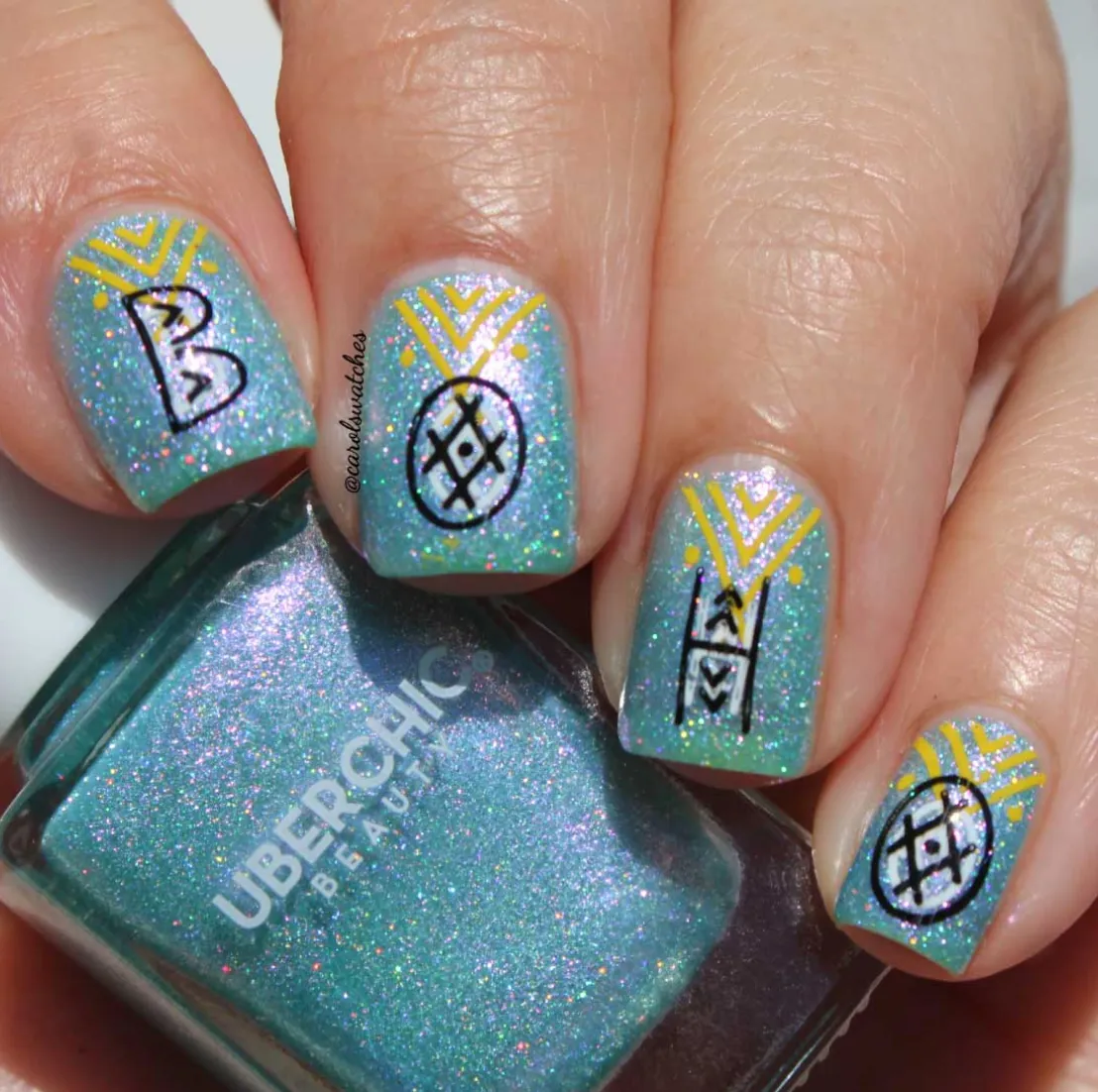 Boho Chic Alphabet - Uber Chic Mini Stamping Plate