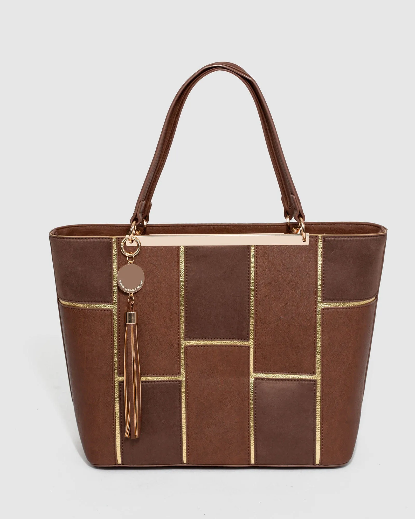 Brown Erica Limited Edition Panel Tote Bag