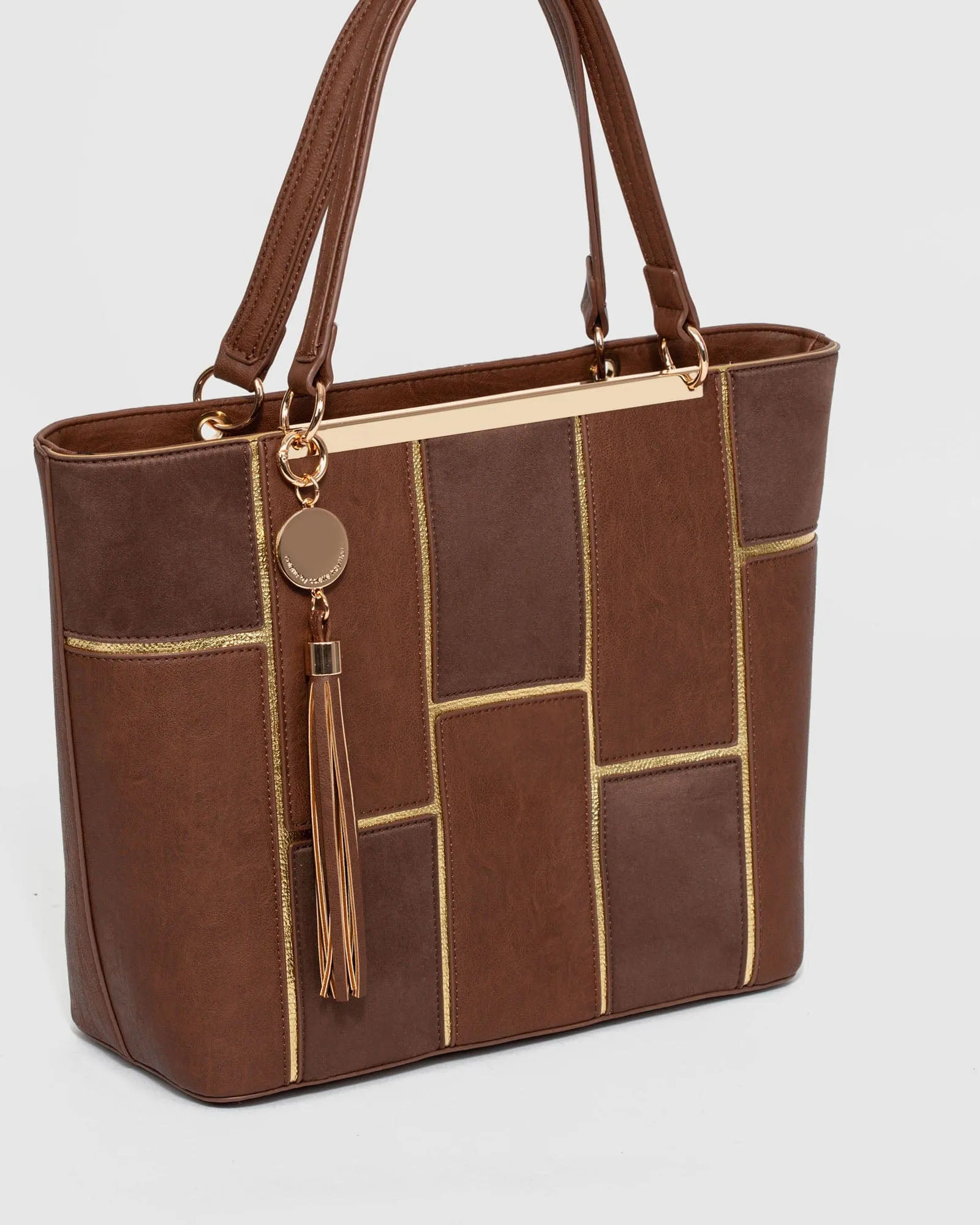 Brown Erica Limited Edition Panel Tote Bag