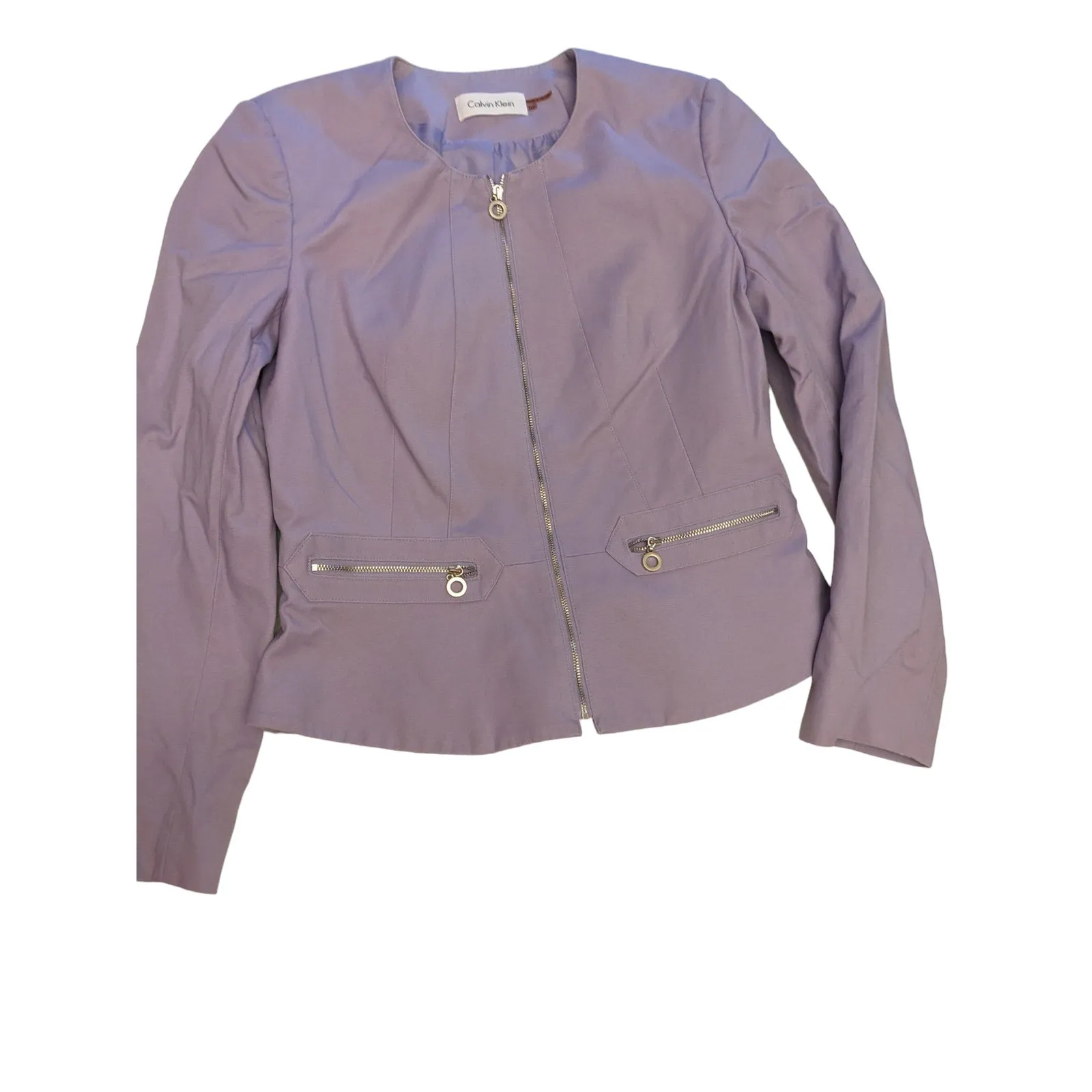 Calvin Klein Jacket Womens 10 Sophisticated Lilac Elegant Professional Wear Chic