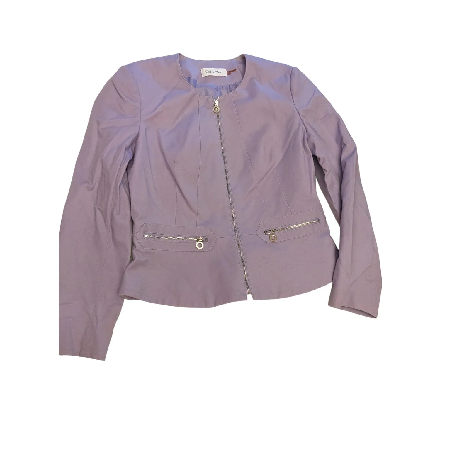 Calvin Klein Jacket Womens 10 Sophisticated Lilac Elegant Professional Wear Chic