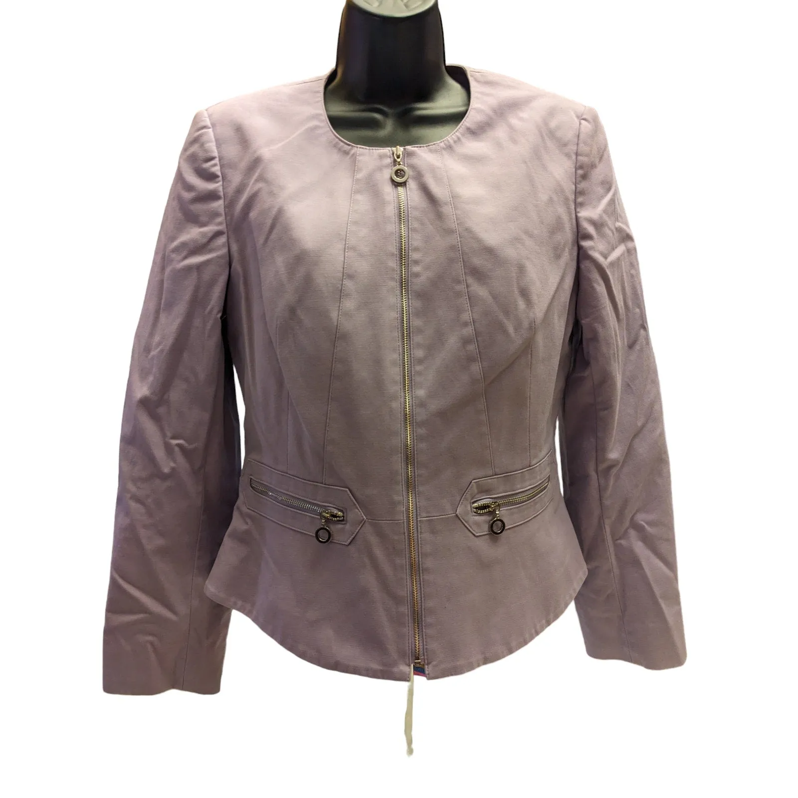 Calvin Klein Jacket Womens 10 Sophisticated Lilac Elegant Professional Wear Chic