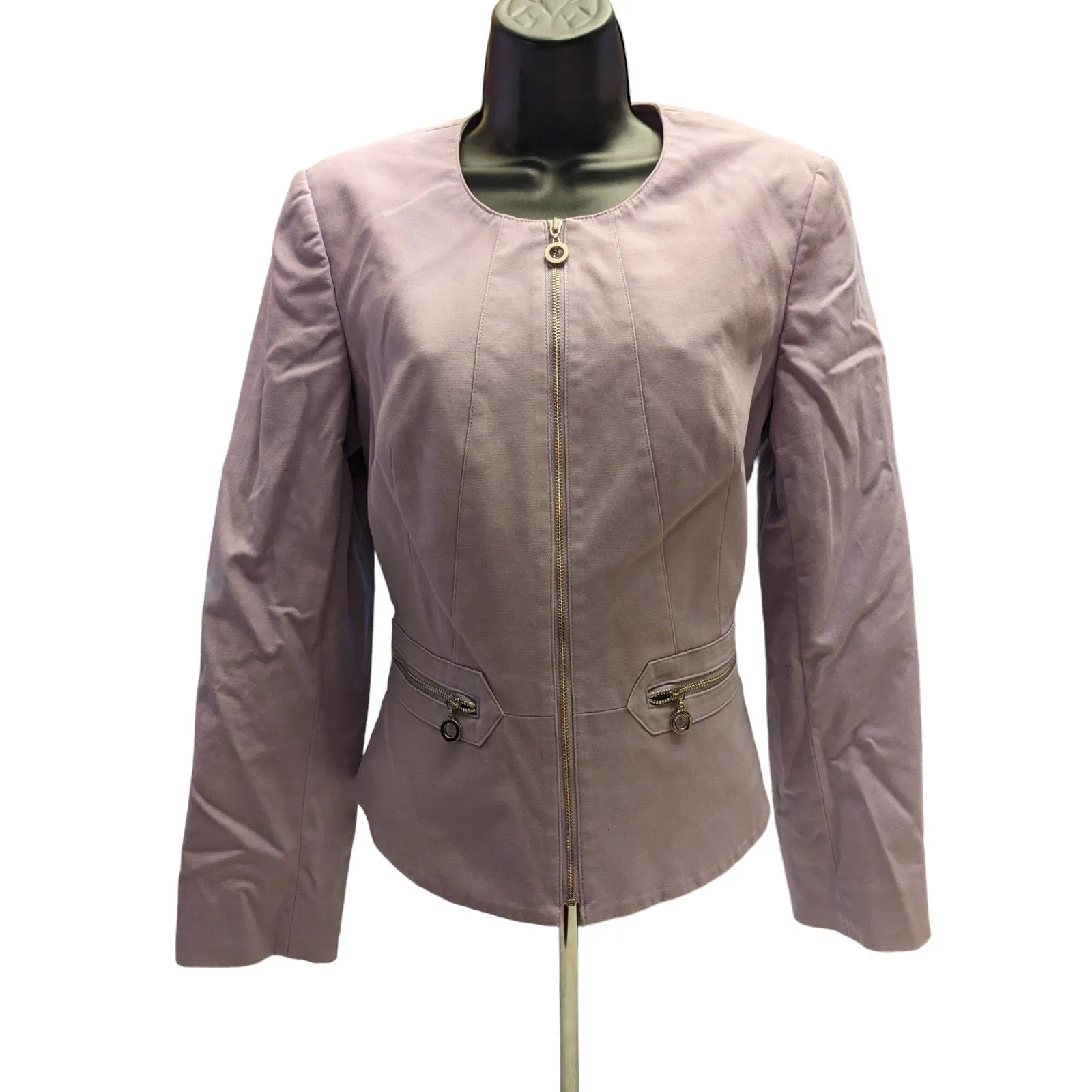 Calvin Klein Jacket Womens 10 Sophisticated Lilac Elegant Professional Wear Chic