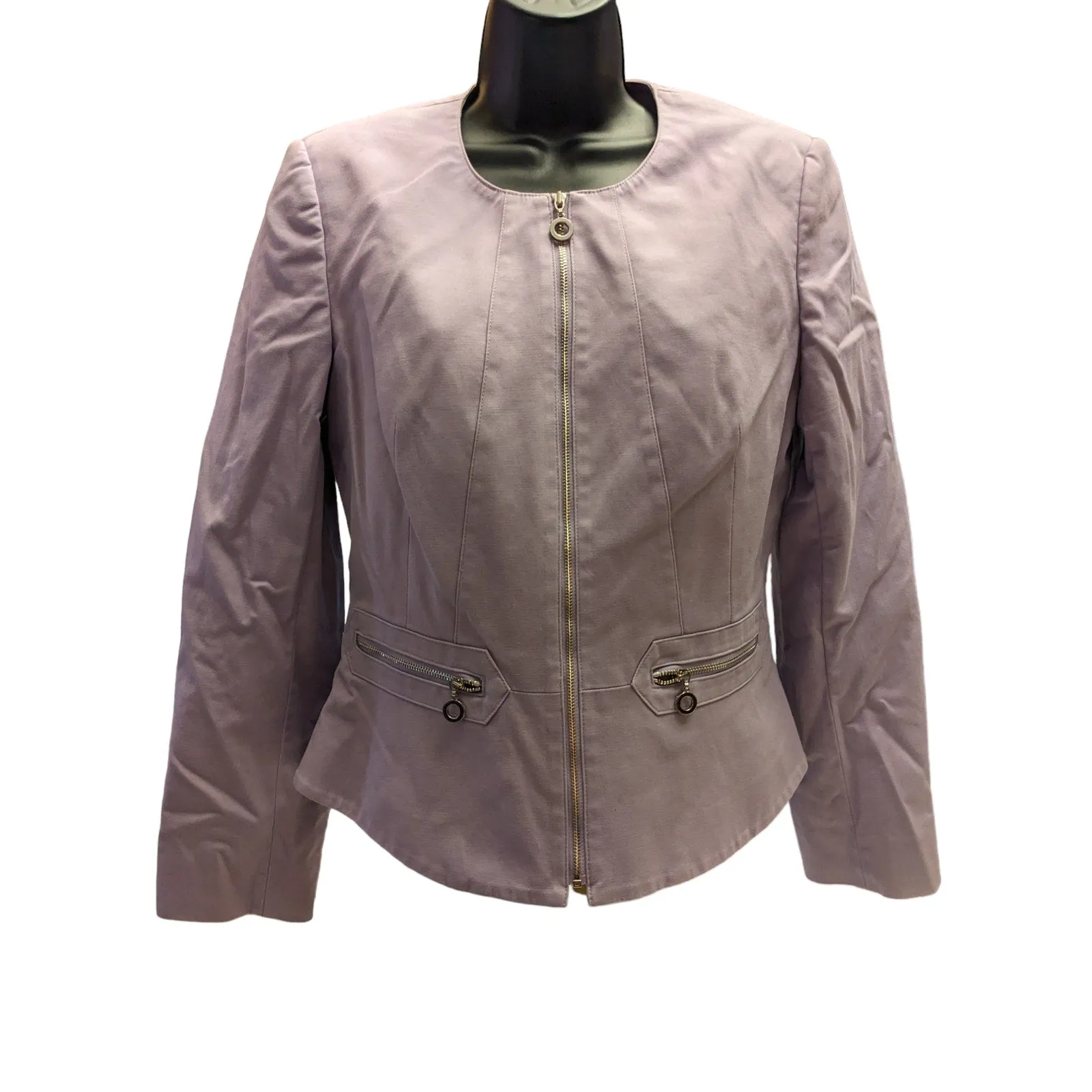 Calvin Klein Jacket Womens 10 Sophisticated Lilac Elegant Professional Wear Chic