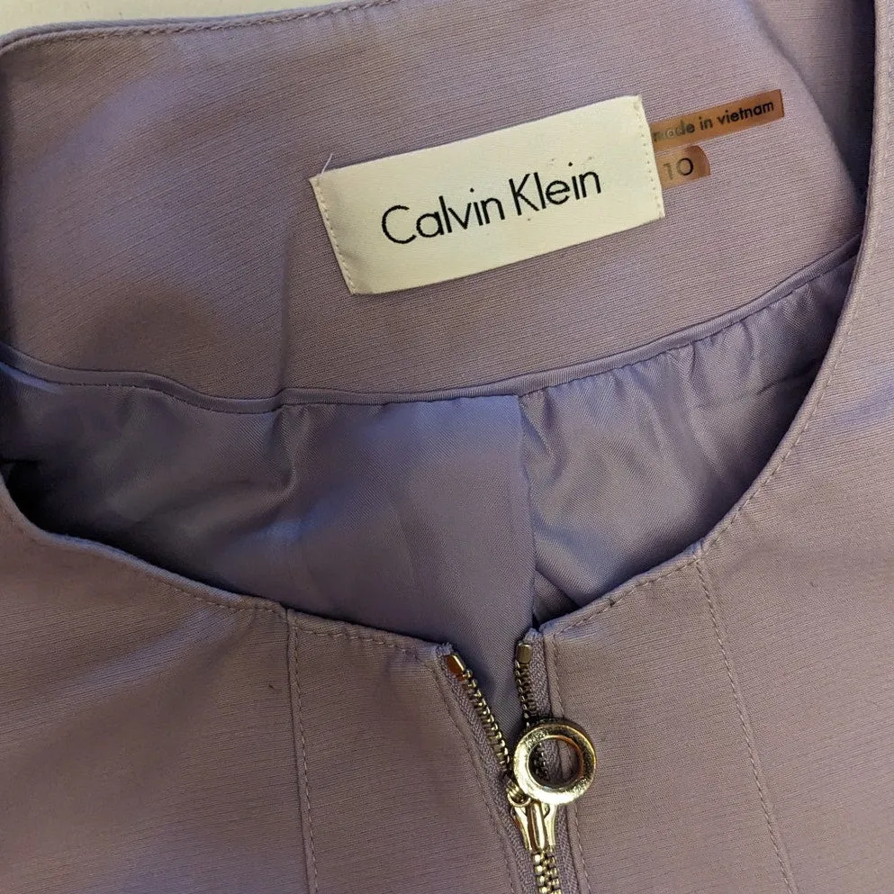 Calvin Klein Jacket Womens 10 Sophisticated Lilac Elegant Professional Wear Chic