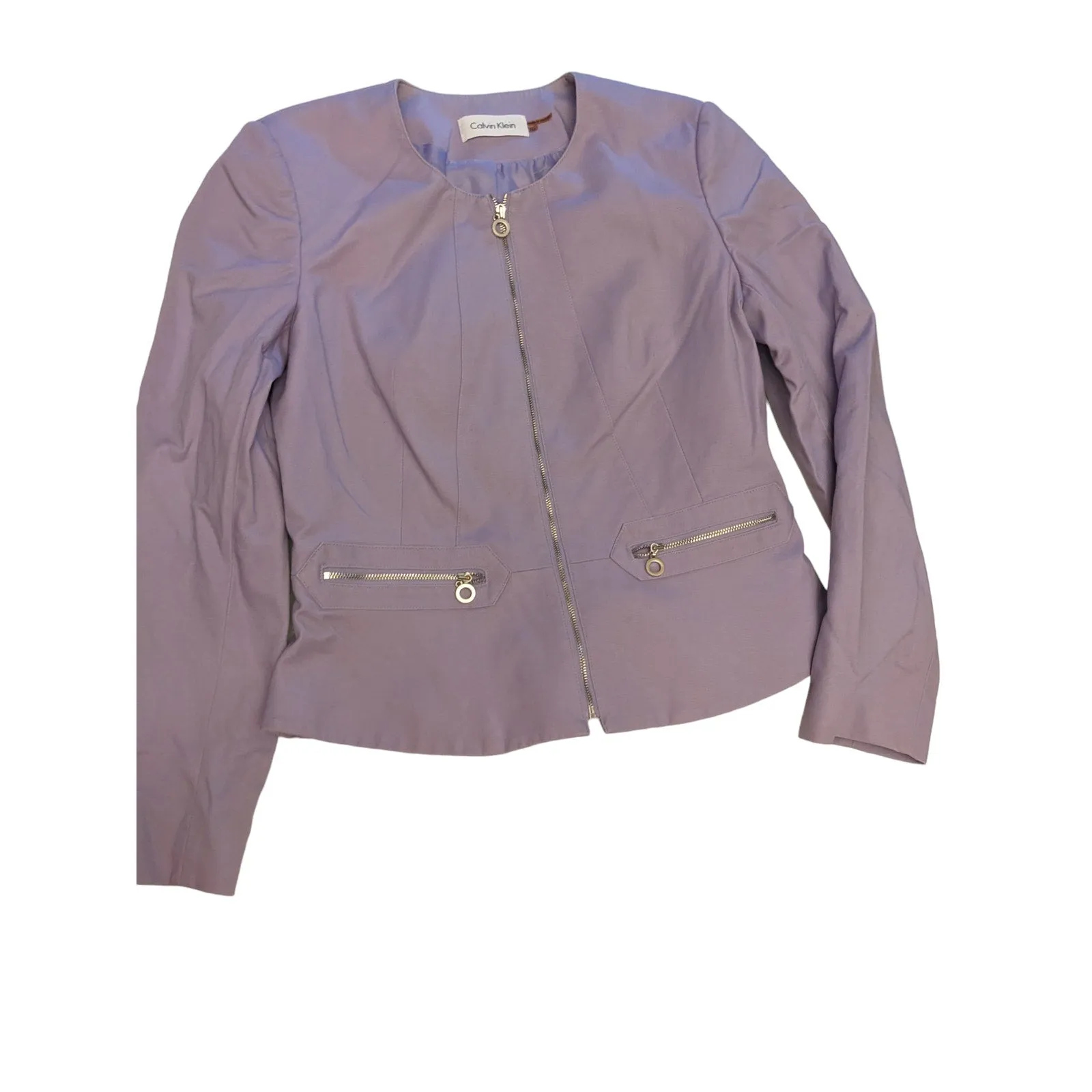 Calvin Klein Jacket Womens 10 Sophisticated Lilac Elegant Professional Wear Chic