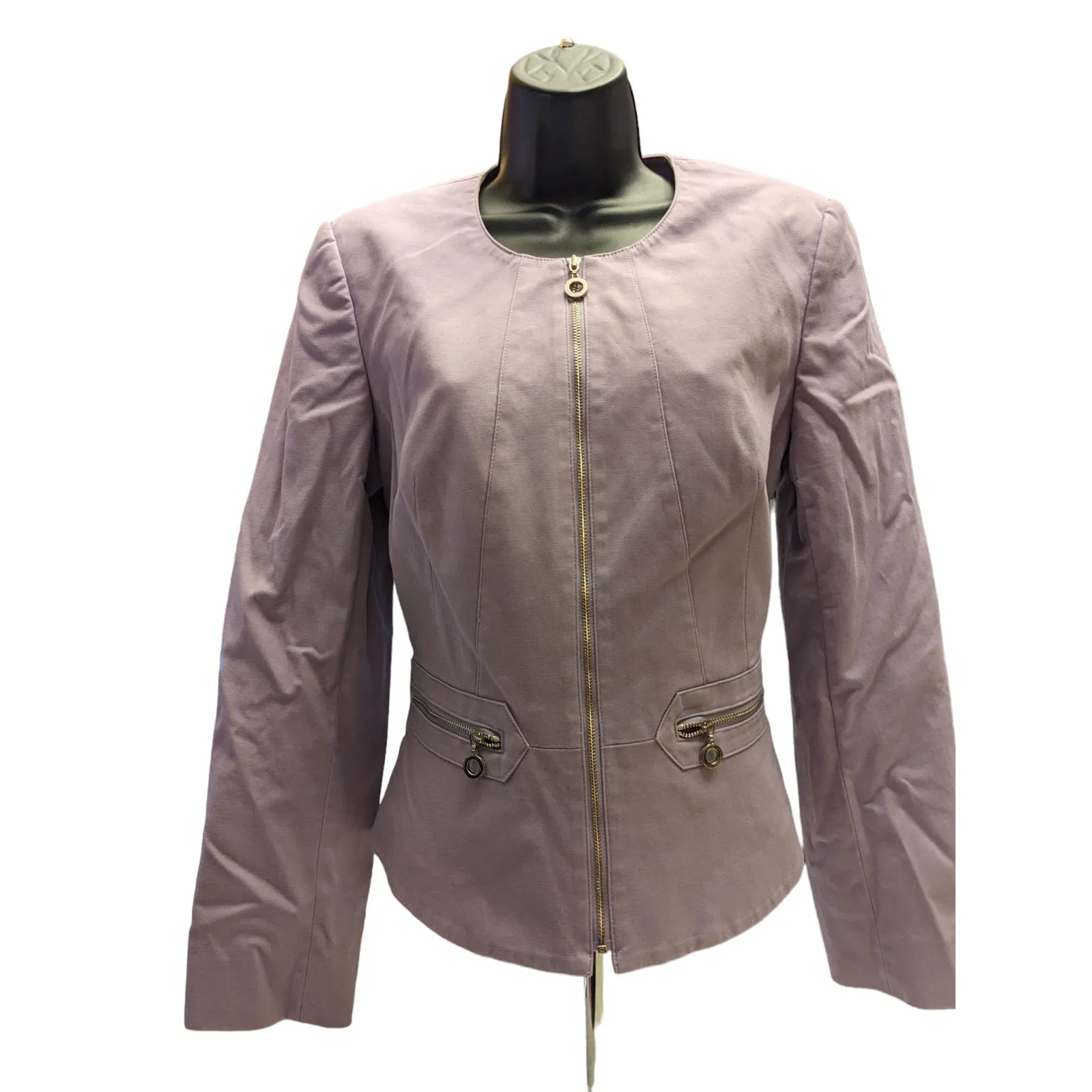 Calvin Klein Jacket Womens 10 Sophisticated Lilac Elegant Professional Wear Chic