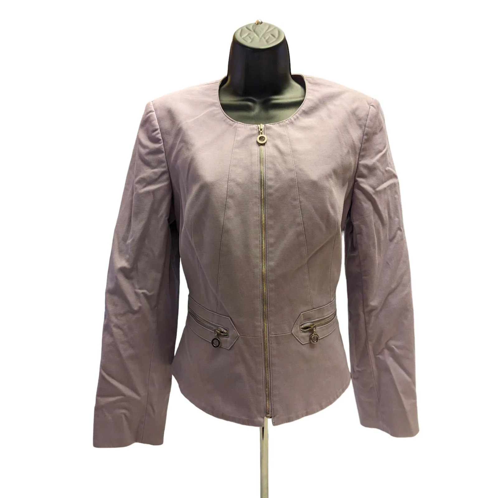 Calvin Klein Jacket Womens 10 Sophisticated Lilac Elegant Professional Wear Chic