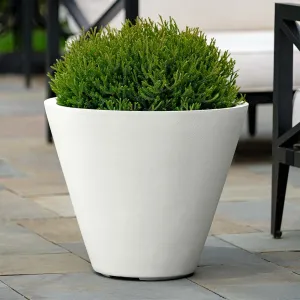 Campania International Laghetto Tall Cone Large Planter in Chalk Lite