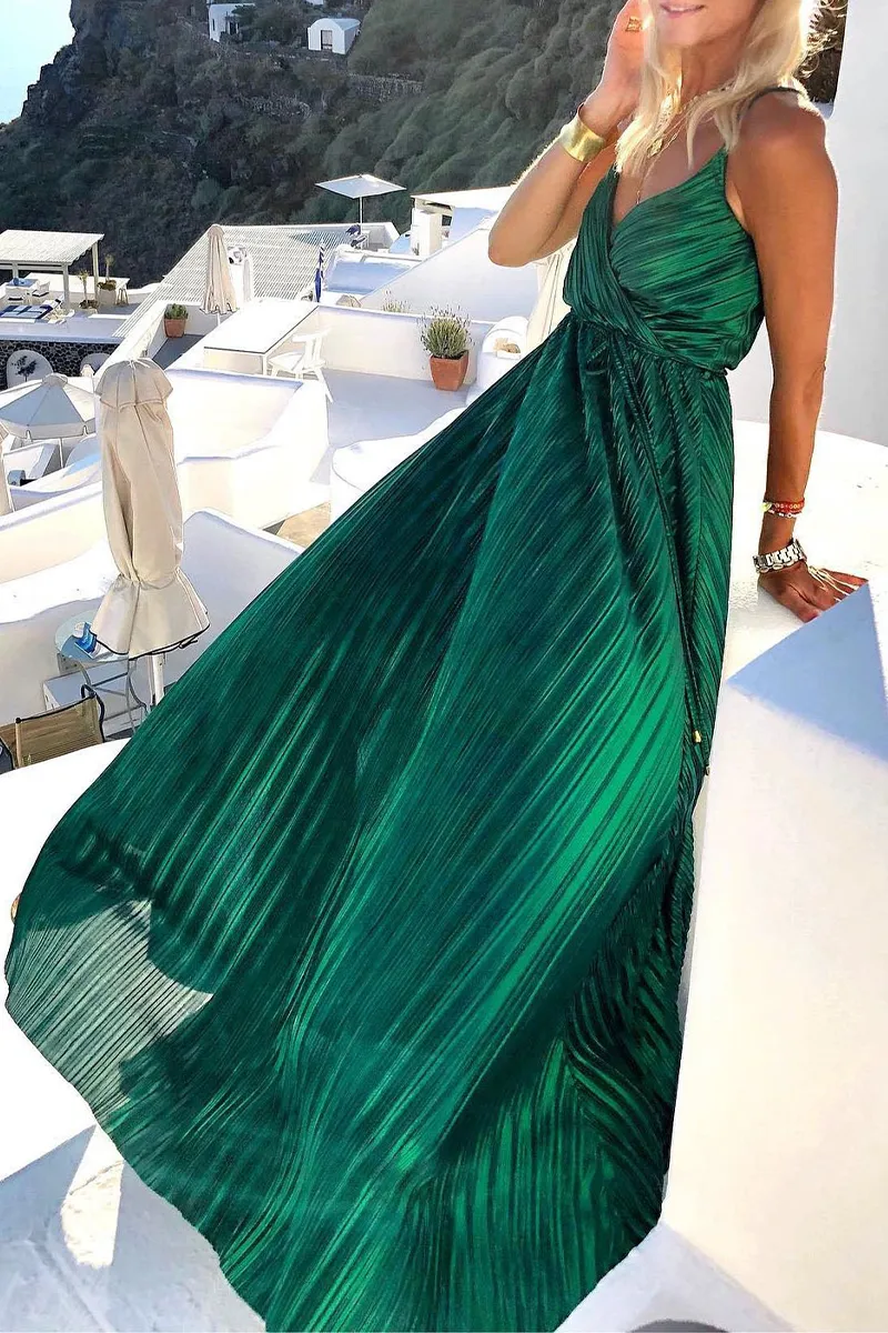 Celebrities Elegant Solid Frenulum V Neck Evening Dresses