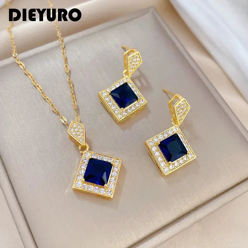 Chic Blue Crystal Set