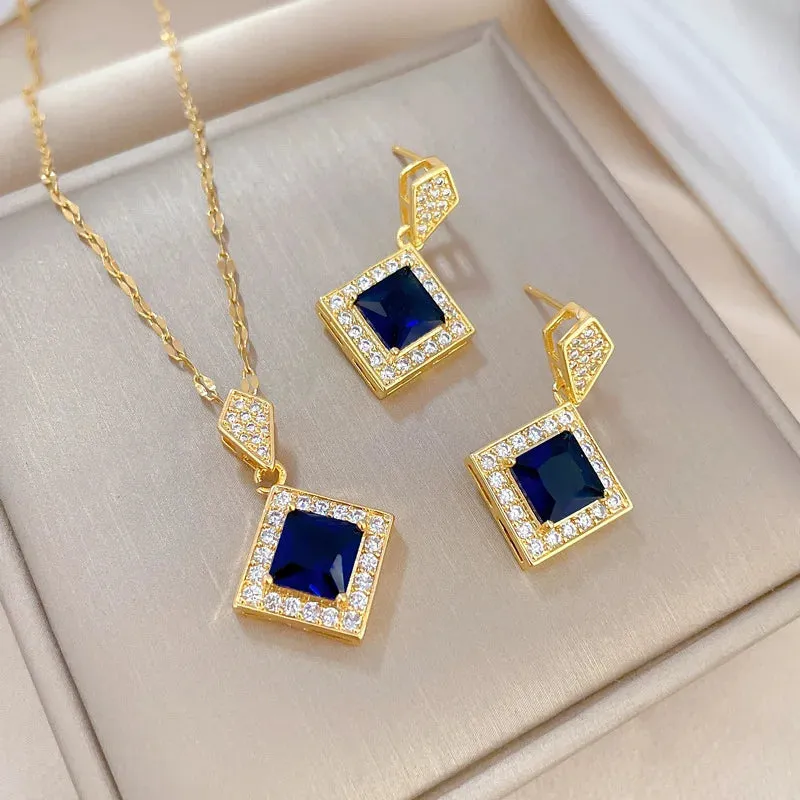 Chic Blue Crystal Set