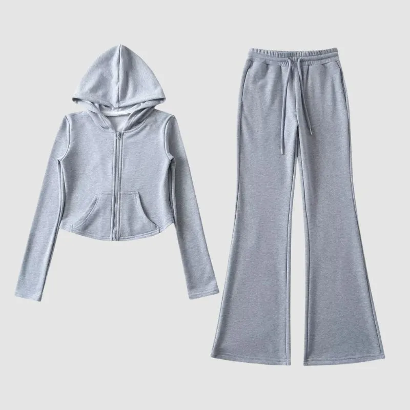 Chic hooded tracksuit set